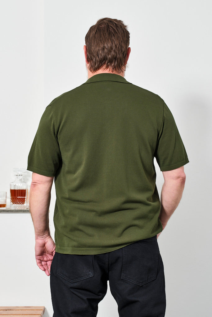 G.R.P. - Polo TEC 1 FULL BUTTON | dark green