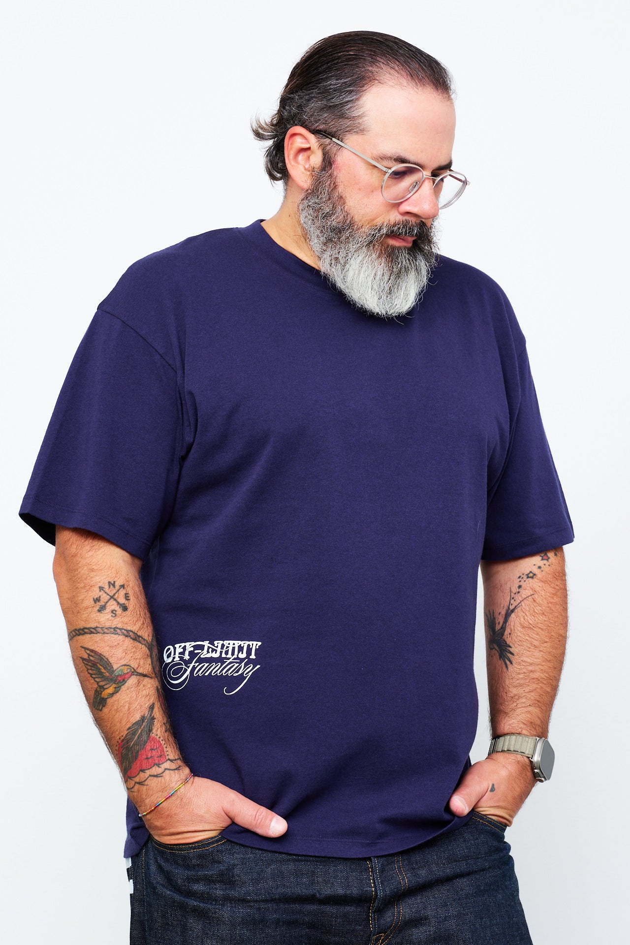 EDWIN - T-Shirt OFF LIMITS Garment washed | maritime blue