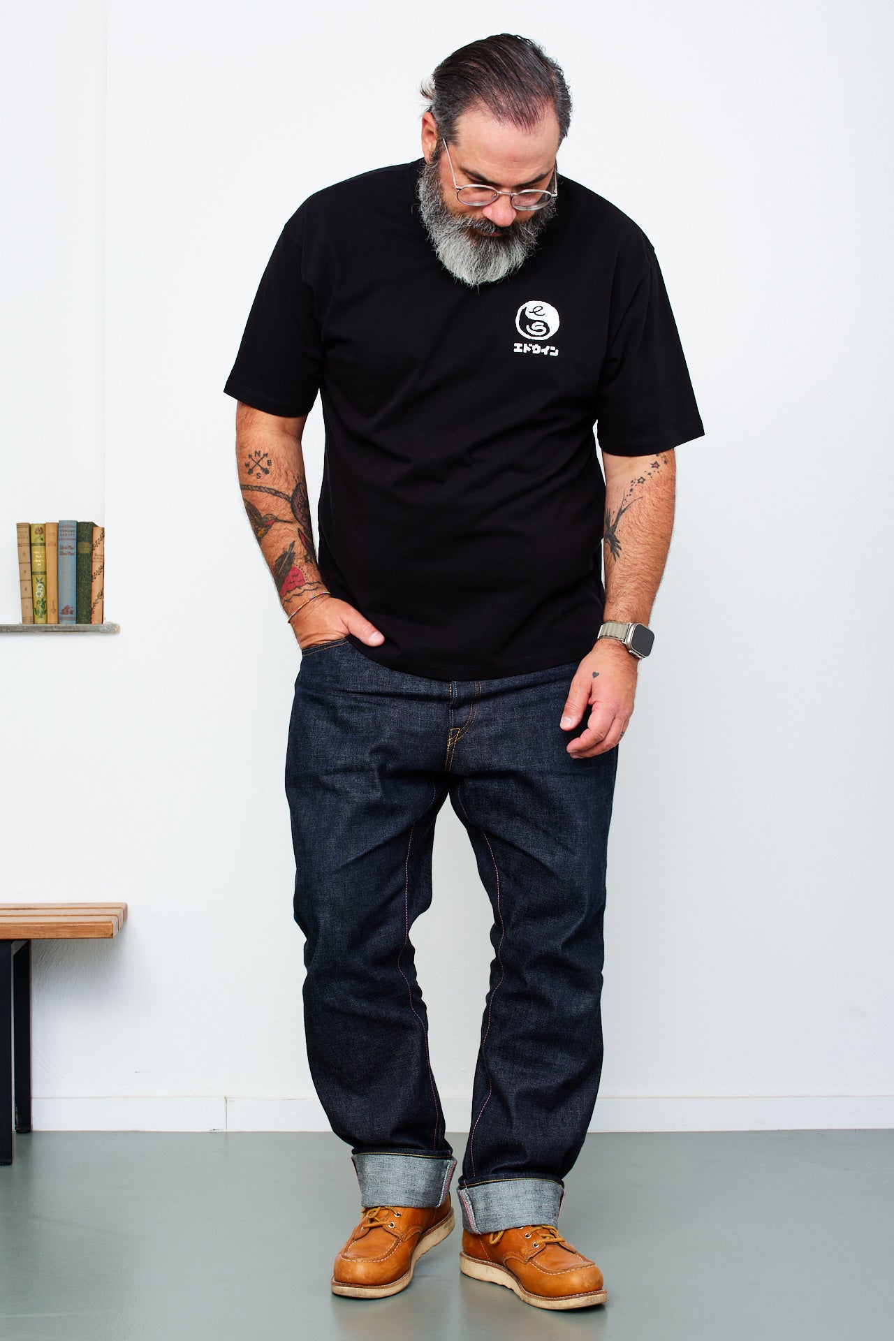 EDWIN - T-Shirt HIGH BEAR | black