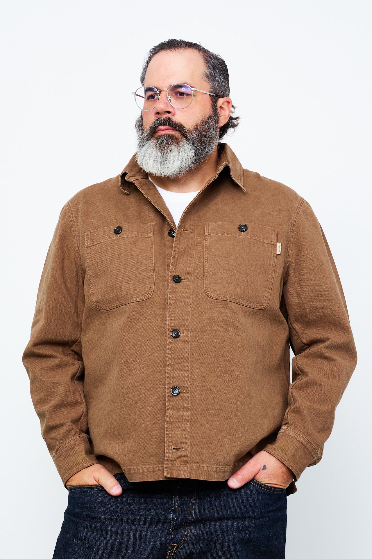BARACUTA - Canvas GD OVERSHIRT | club brown