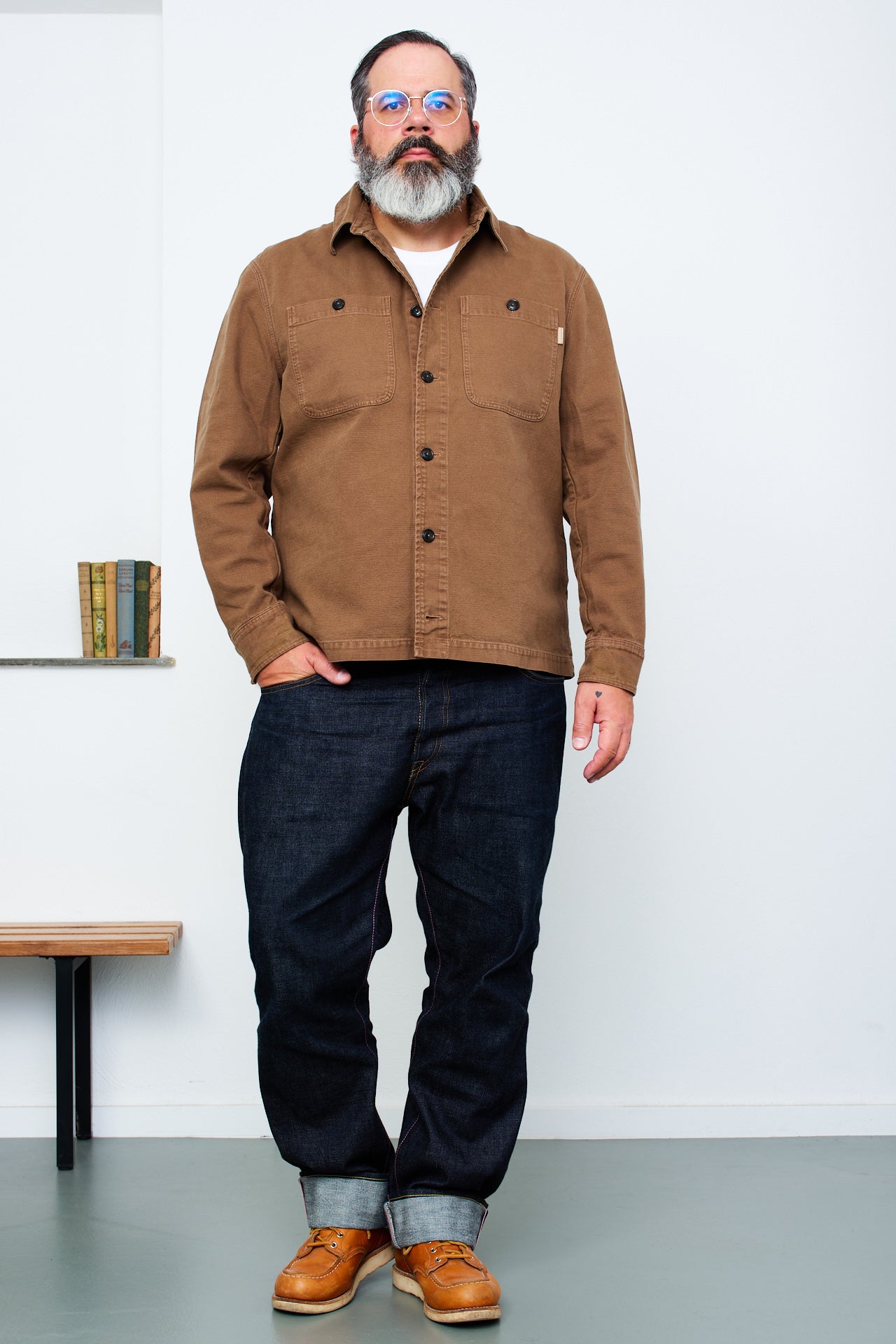 BARACUTA - Canvas GD OVERSHIRT | club brown