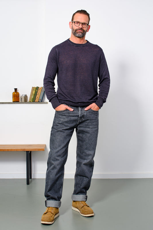 G.R.P. - Pullover PL 10 Linen | black
