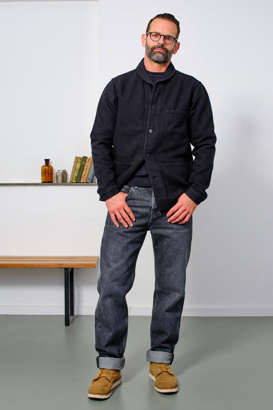 MOMOTARO - Jacket DOBBY COVERALL | BLACK