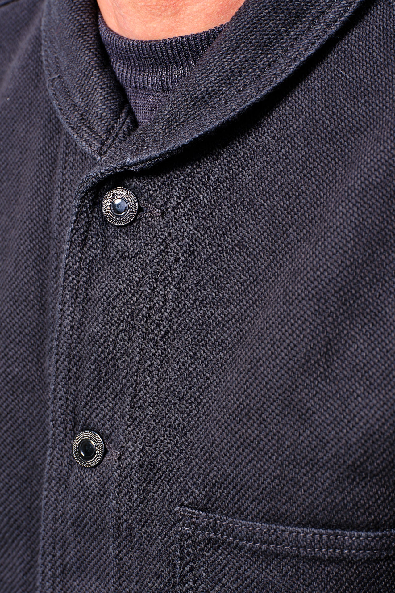 MOMOTARO - Jacket DOBBY COVERALL | BLACK