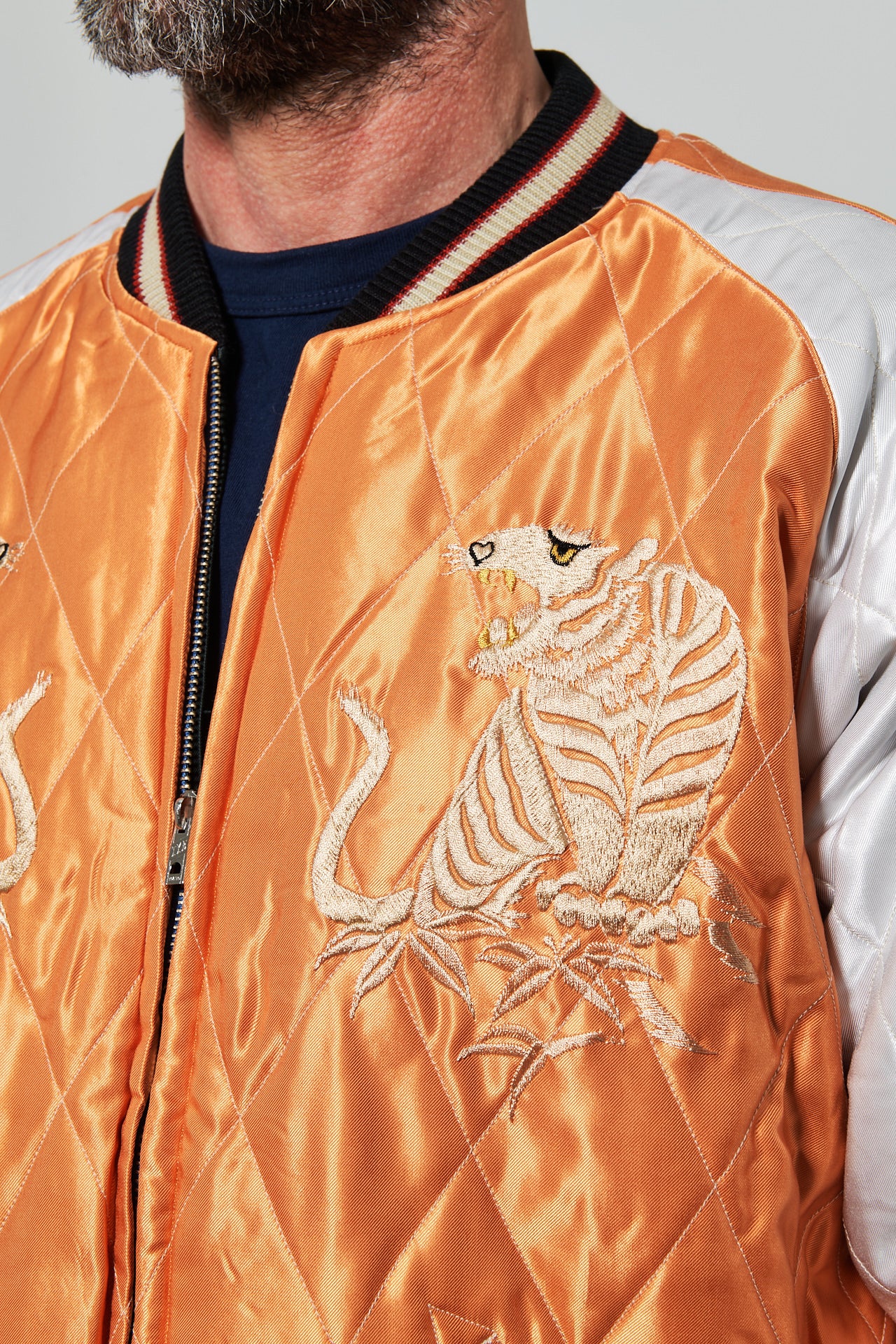 TAILOR TOYO - Souvenir Jacket WHITE TIGER | orange