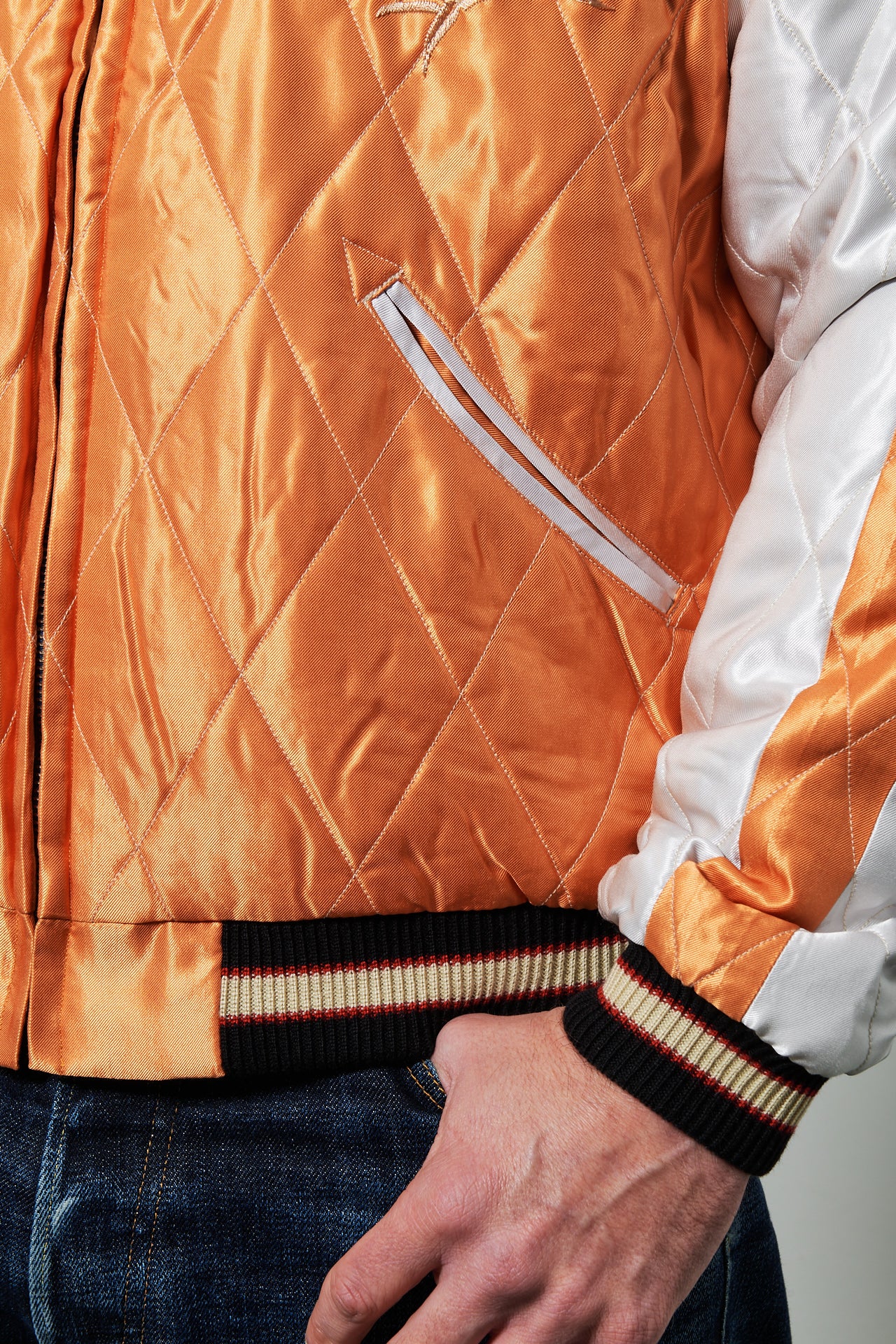 TAILOR TOYO - Souvenir Jacket WHITE TIGER | orange