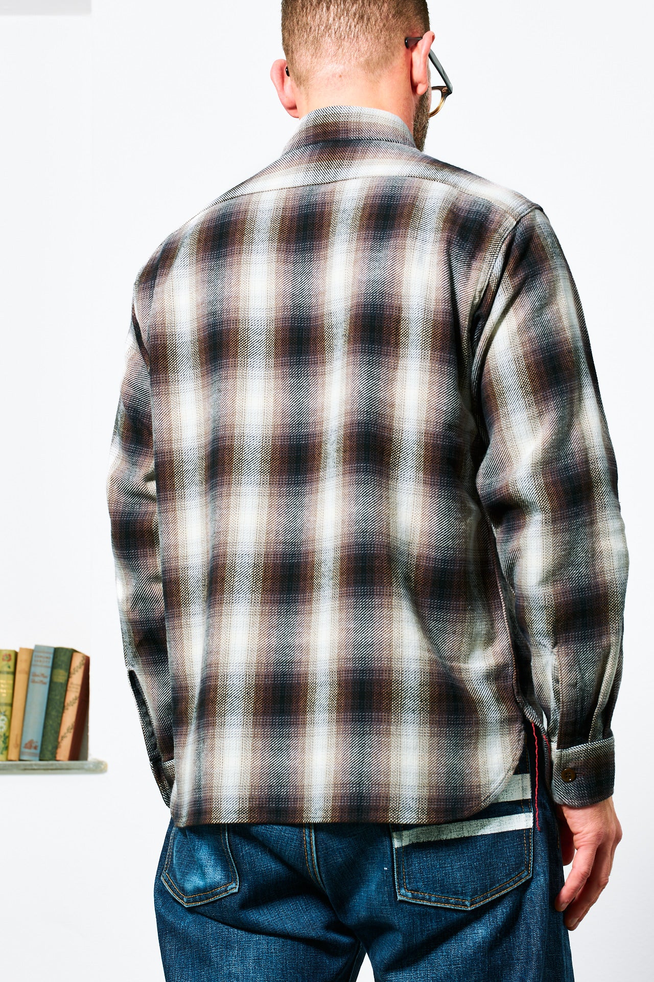 SUGAR CANE - Twill Check Work Shirt | brown white – Blitz Boutique