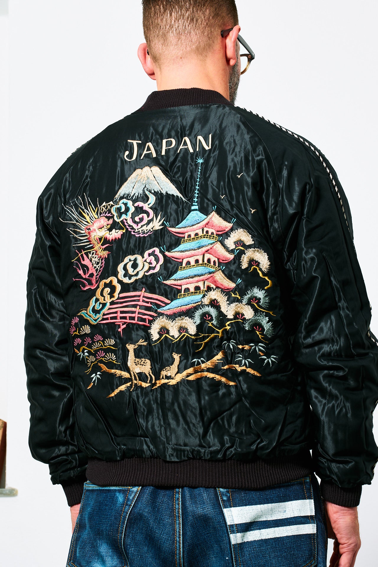 TAILOR TOYO - Souvenir Jacket WHITE TIGER | orange