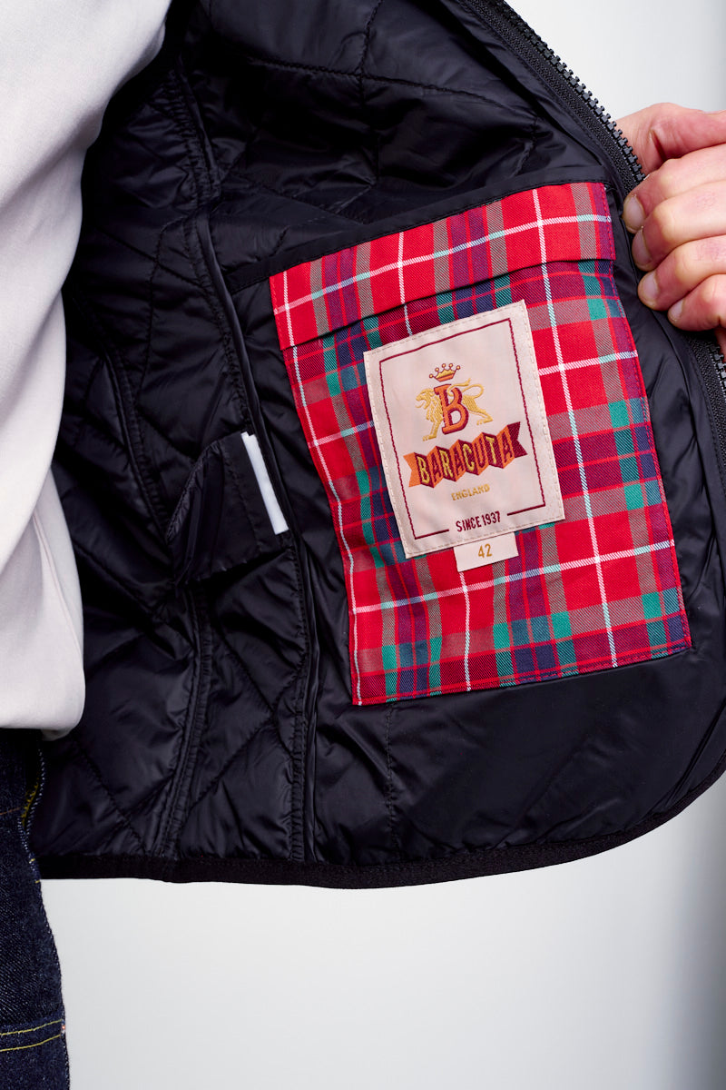 Baracuta - Quilted Vest Black (Innentasche mit Muster)