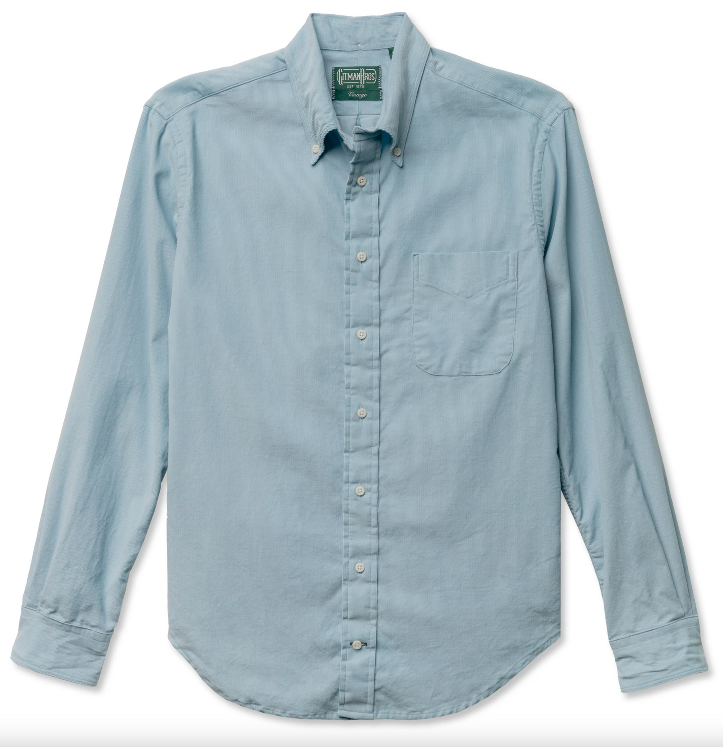 GITMAN Hemd CORDUROY / Light Blue