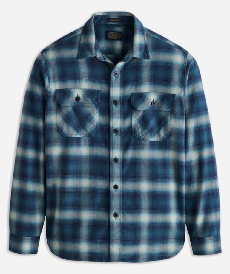 PENDLETON - Hemd Burnside Shirt | navy blue grey plaid