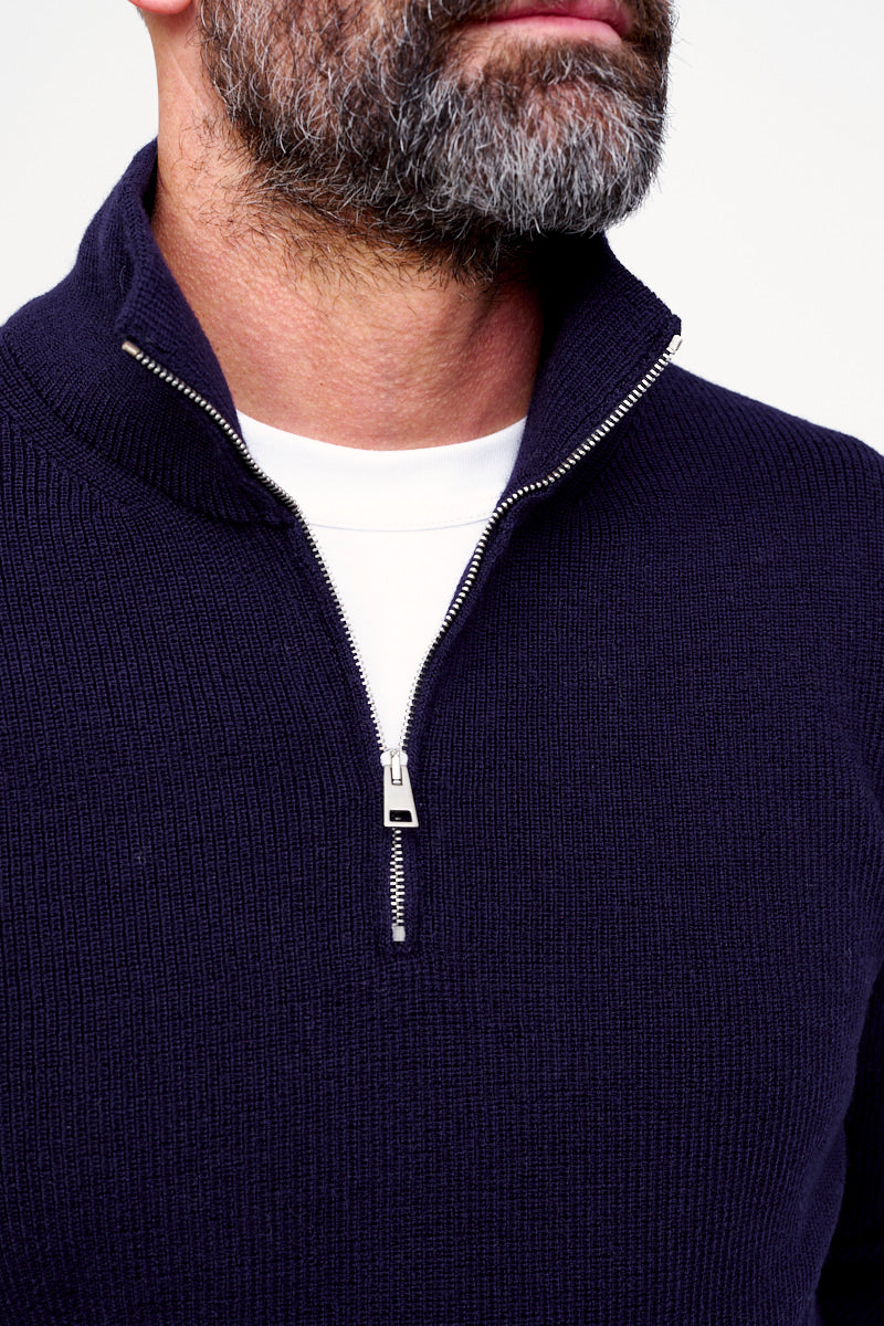 G-R-P Rib Troyer / Anorak / Blue (Detail Zipper vorne)