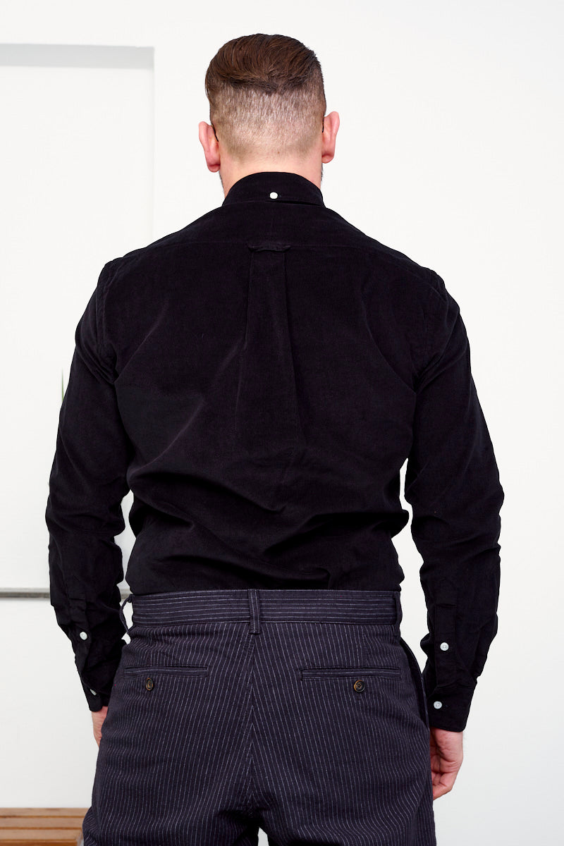 GITMAN Hemd CORDUROY / black (hinten)