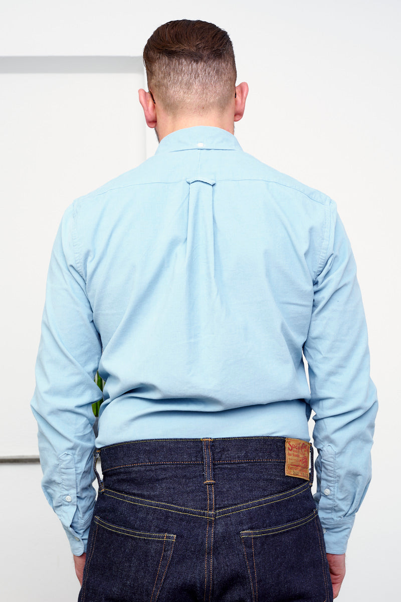GITMAN Hemd CORDUROY / Light Blue (Hinten)