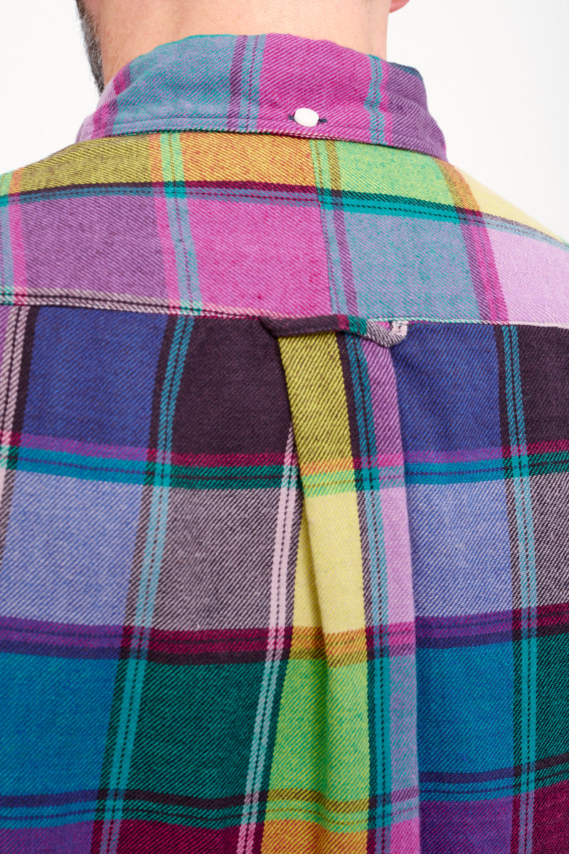 GITMAN Plaid Flannel Hemd / Multicolor (Detail kragen hinten)