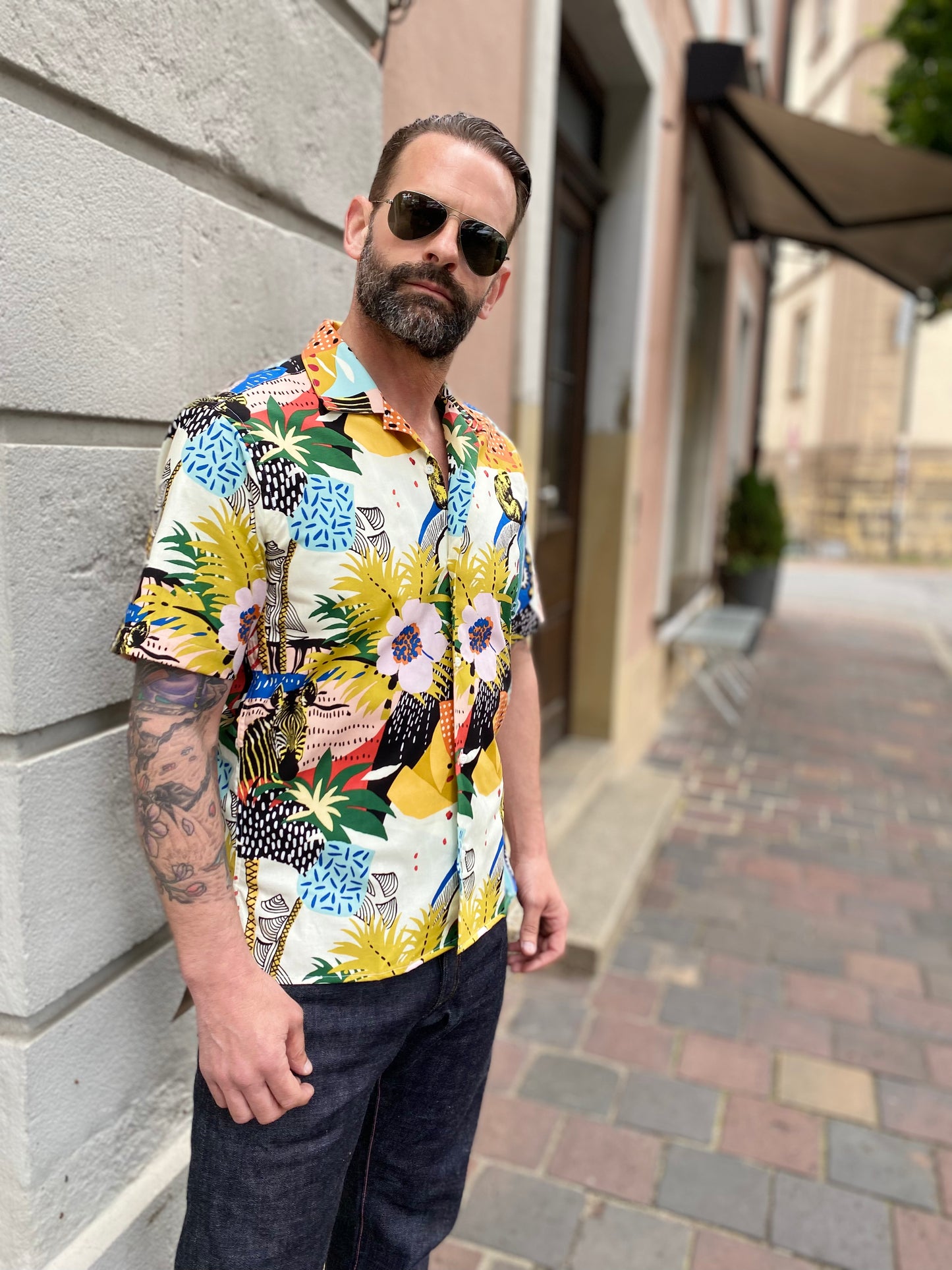 GITMAN - Hemd Disco Oasis | multicolor