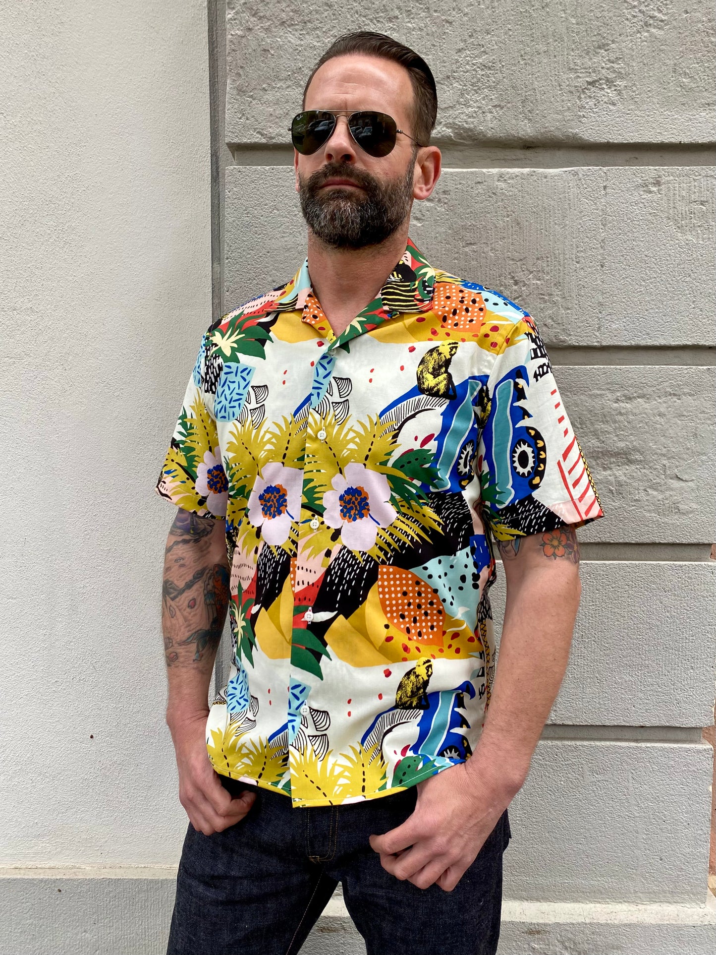 GITMAN - Hemd Disco Oasis | multicolor
