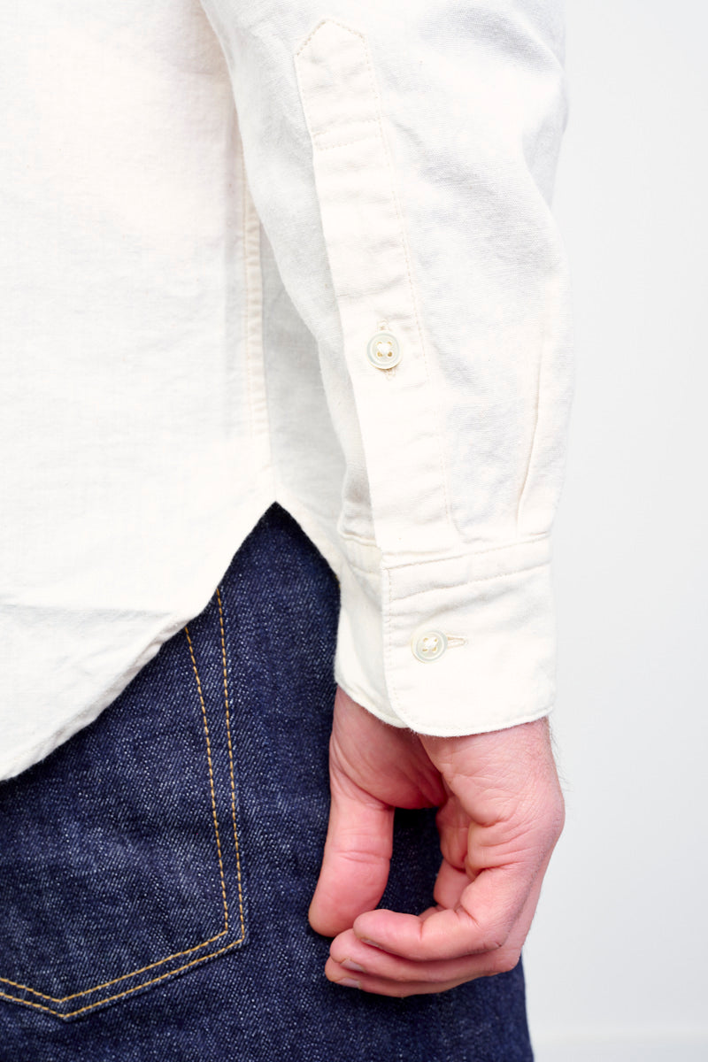 MOMOTARO / Chambray Shirt / natural (Detail Ärmel)
