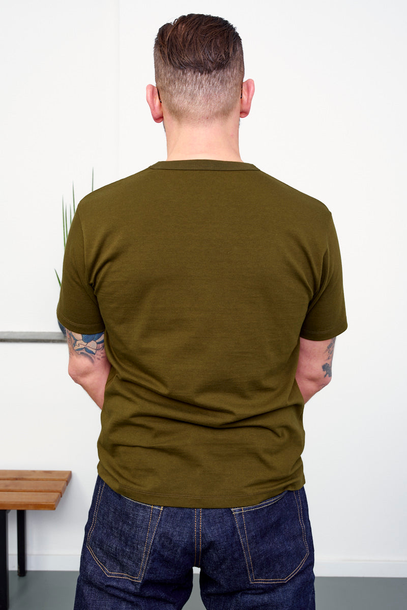 MOMOTARO / T-Shirt GTB DENIM POCKET / olive (hinten)