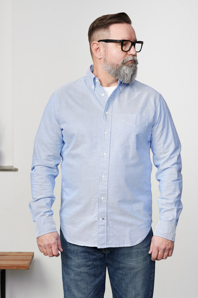 GITMAN - Hemd Classic Oxford | Button-Down | blue