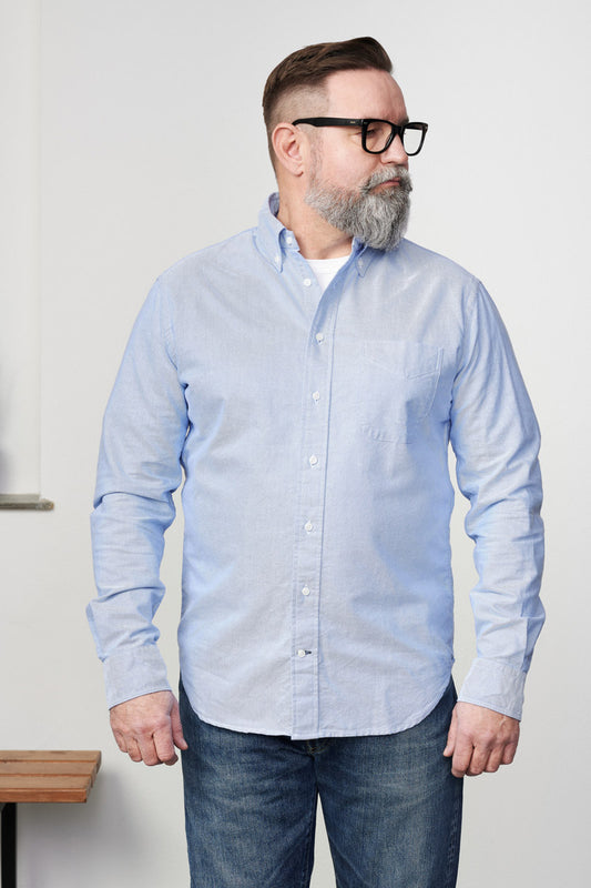 GITMAN - Hemd Classic Oxford | Button-Down | blue