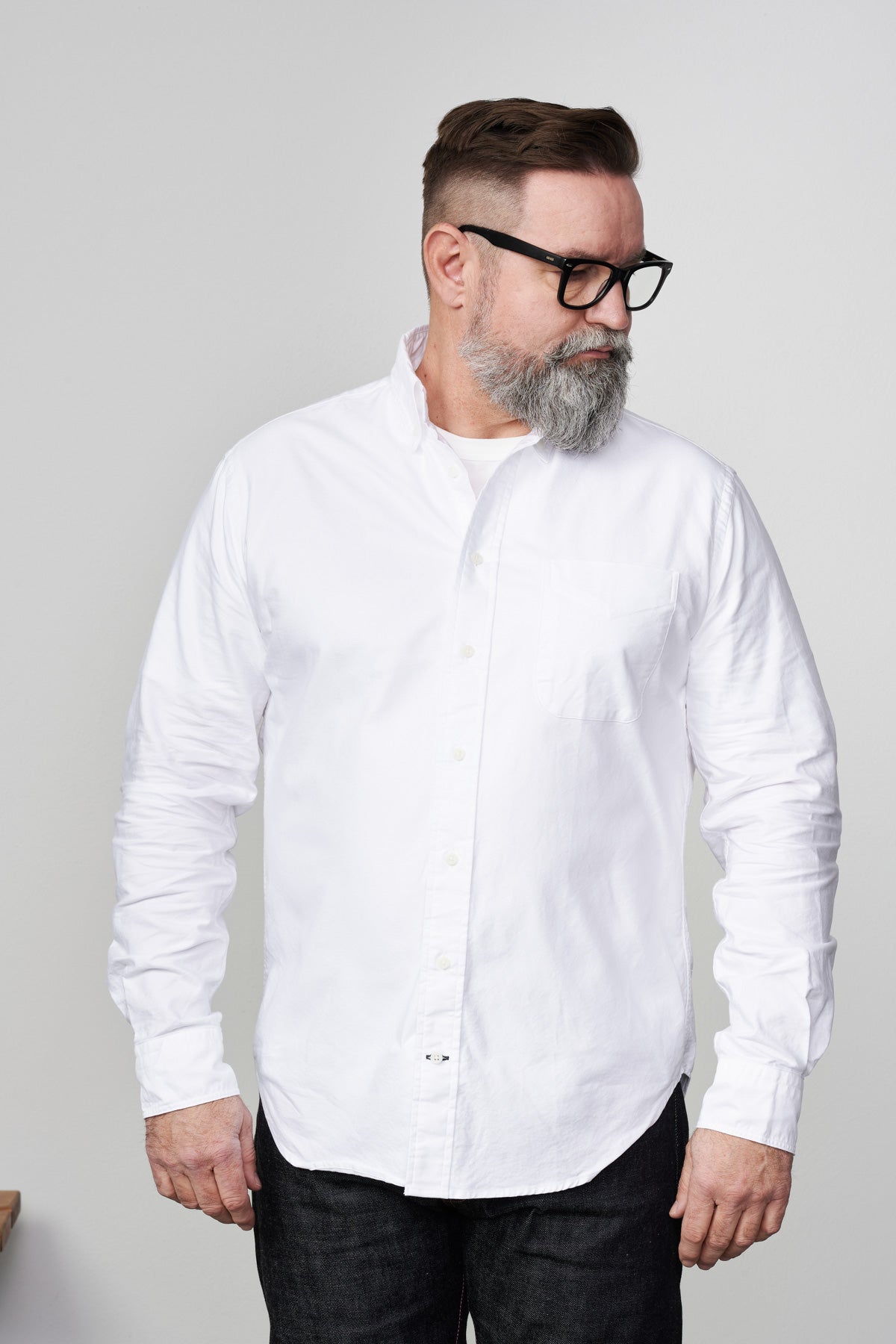 GITMAN - Hemd Classic Oxford | Button-Down | white