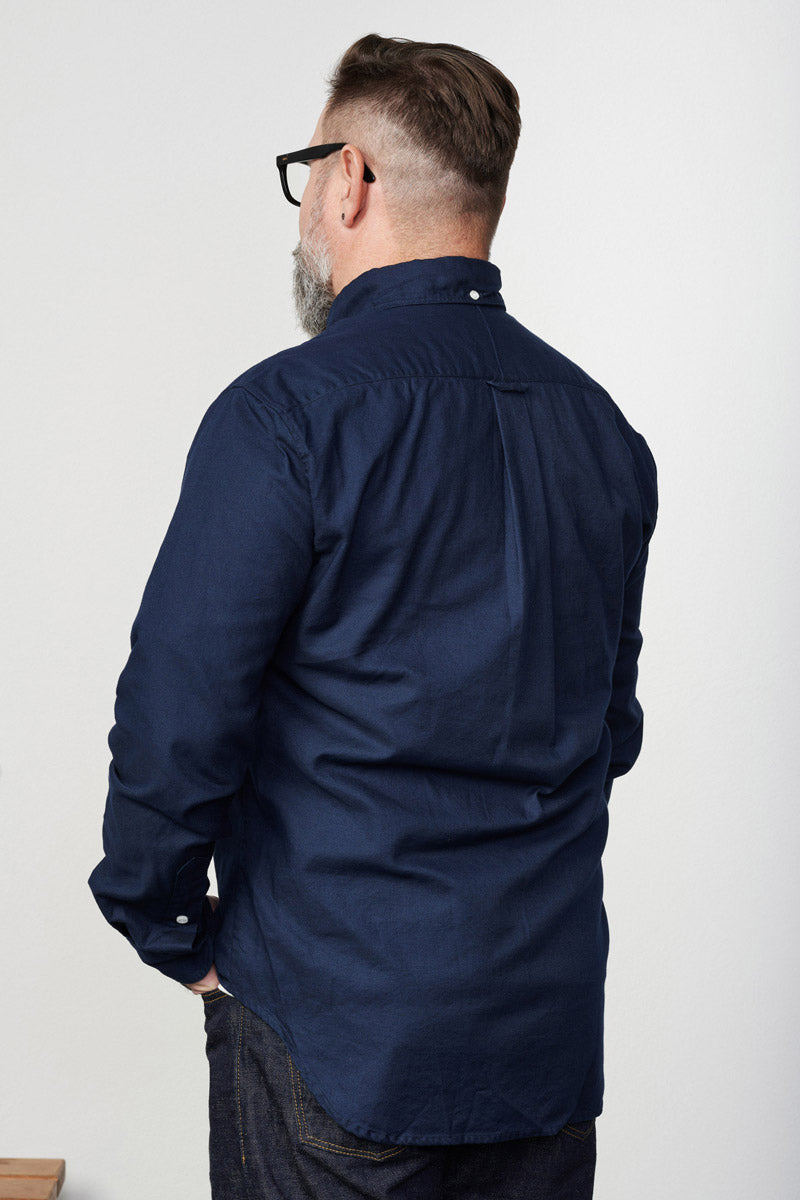 GITMAN - Hemd NAVY HOPSACK | Button-Down | navy