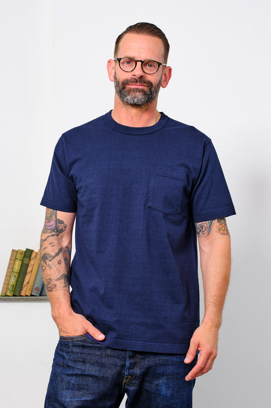 Whitesville Pocket T-Shirt - Navy (Front View)