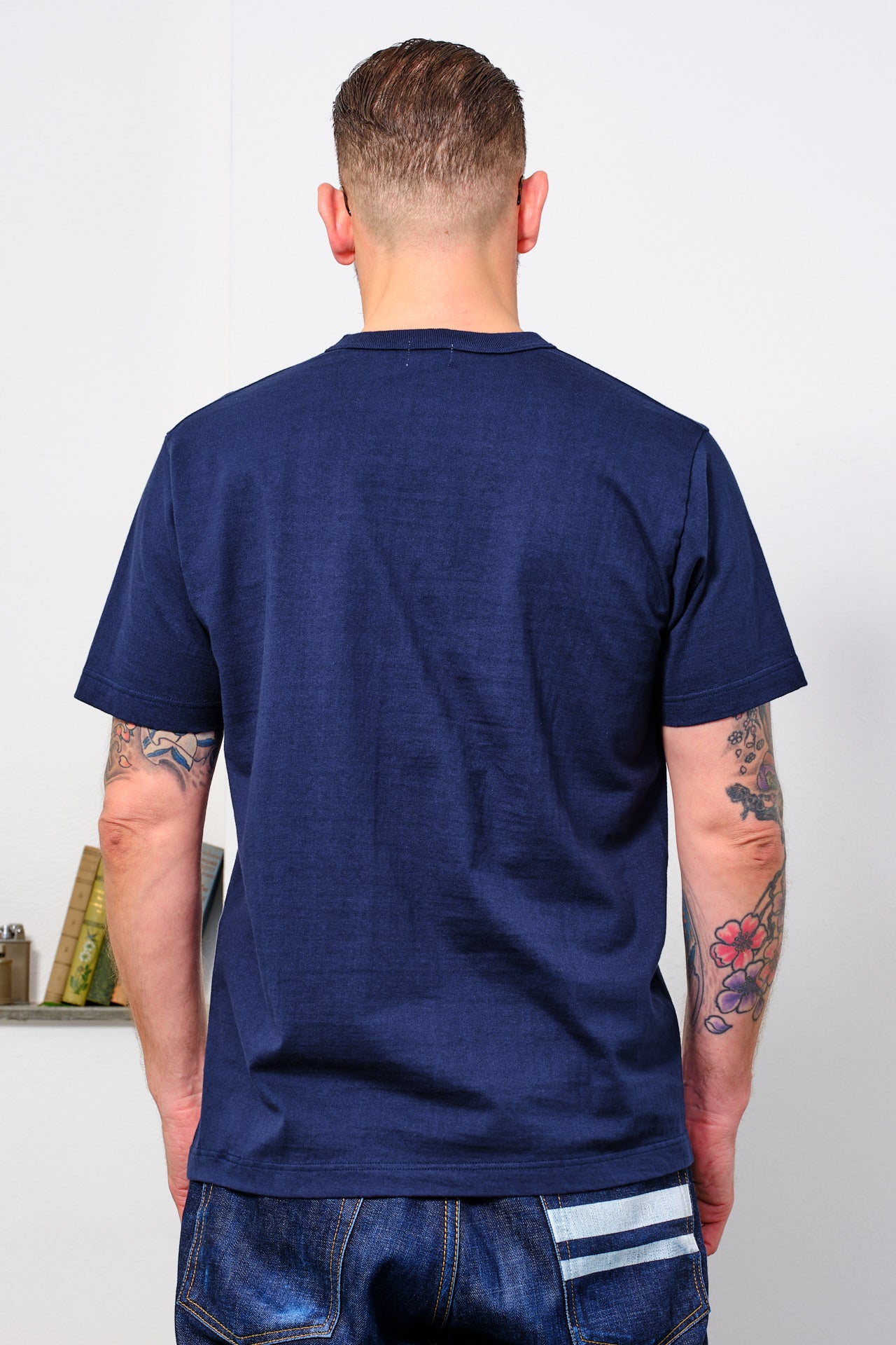 Whitesville Pocket T-Shirt - Navy (Back View)